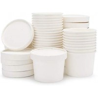 8 oz White To-go Containers. Ice cream containers. Disposable