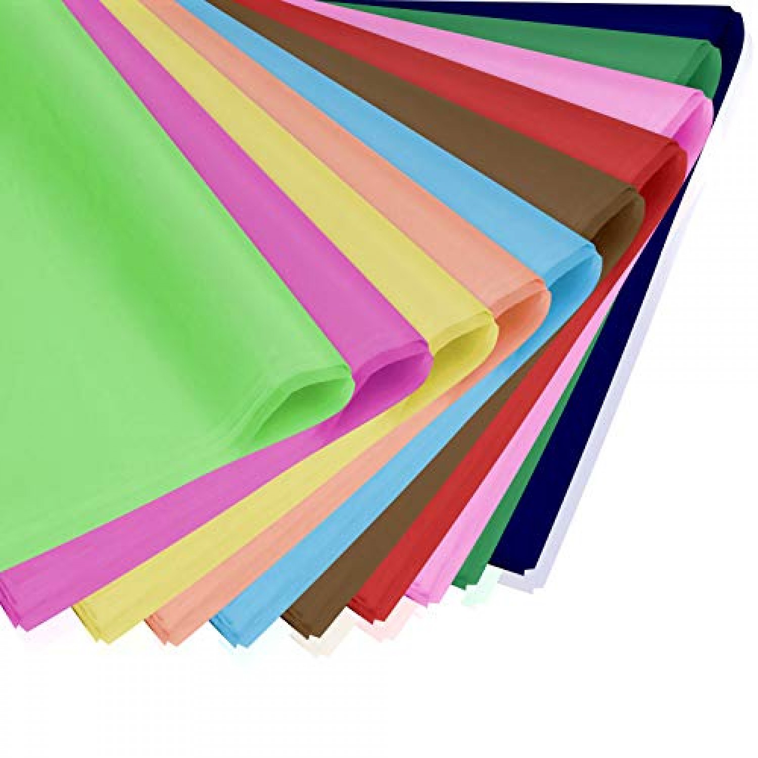 Rainbow Tissue Paper for Gift Wrapping, 10 Assorted Colors (19 x 26 In, 120  Sheets)