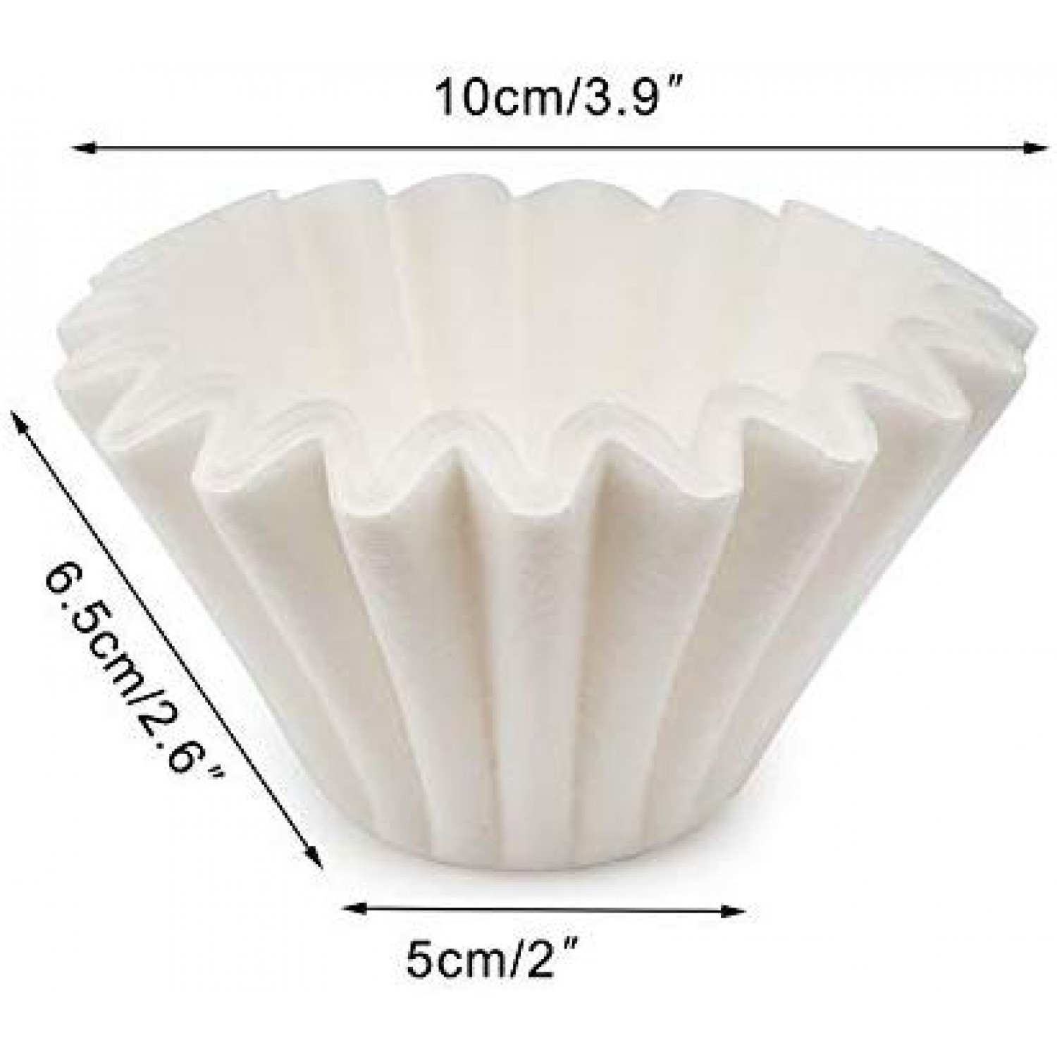 EUSOAR 1-4 Cup White Coffee Filters, Pack of 50 Small Size Disposable  Basket Paper Filter, for Single Pour Over and Drip Coffee Makers, for Home