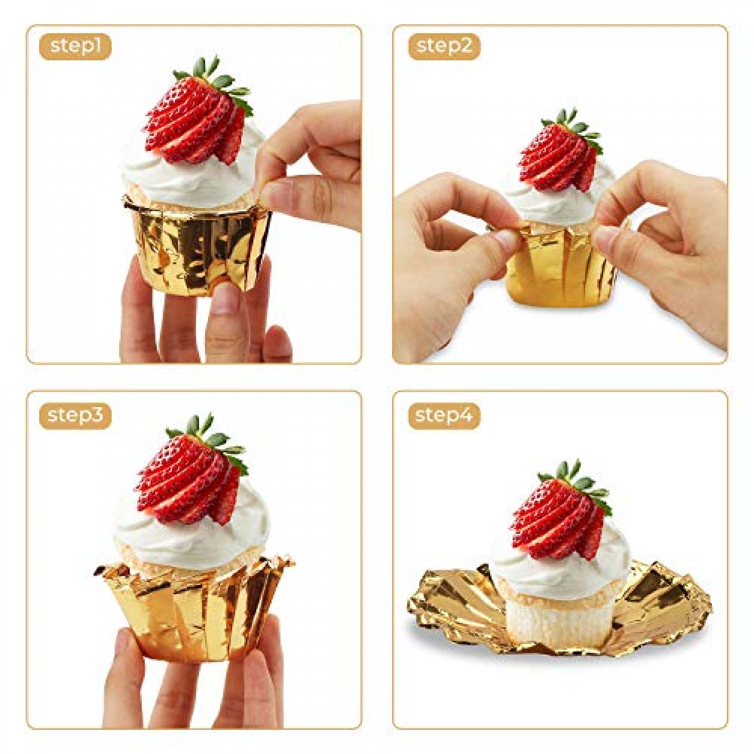 Jumbo Gold Cupcake Liner, 24 ct. – Bake Supply Plus